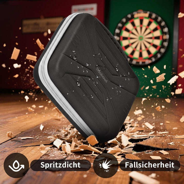 Boobowl Darts Tasche - Hard Shell Stossfeste Dart-Aufbewahrungstasche, Tragbare Tragekoste für Stahl