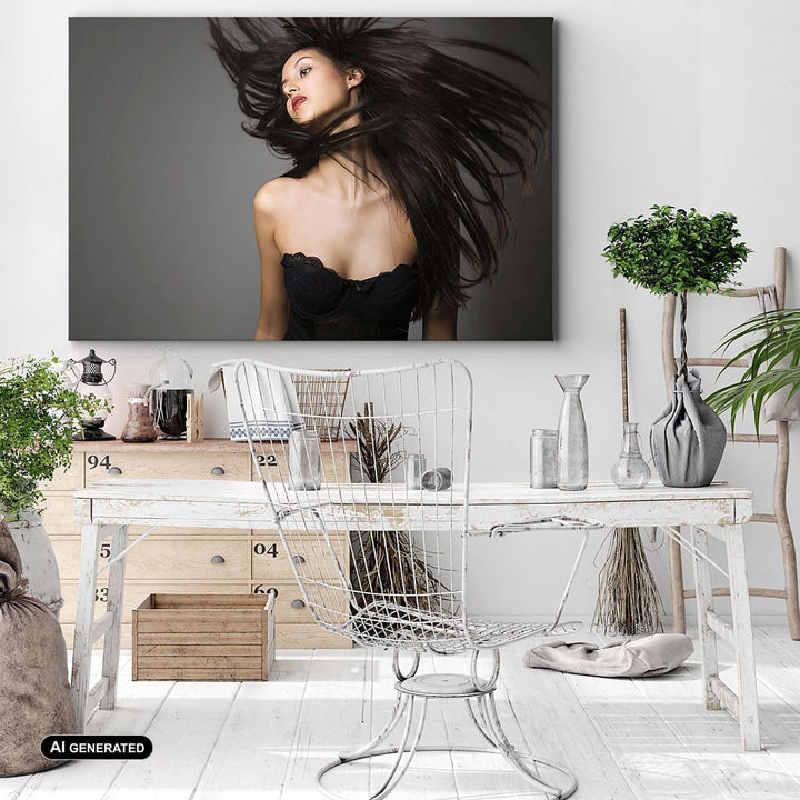 Bilder auf Leinwand Schönheit Mode Modell posieren Leinwandbild 70x50cm Wandbilder Dekoration Wohnzi