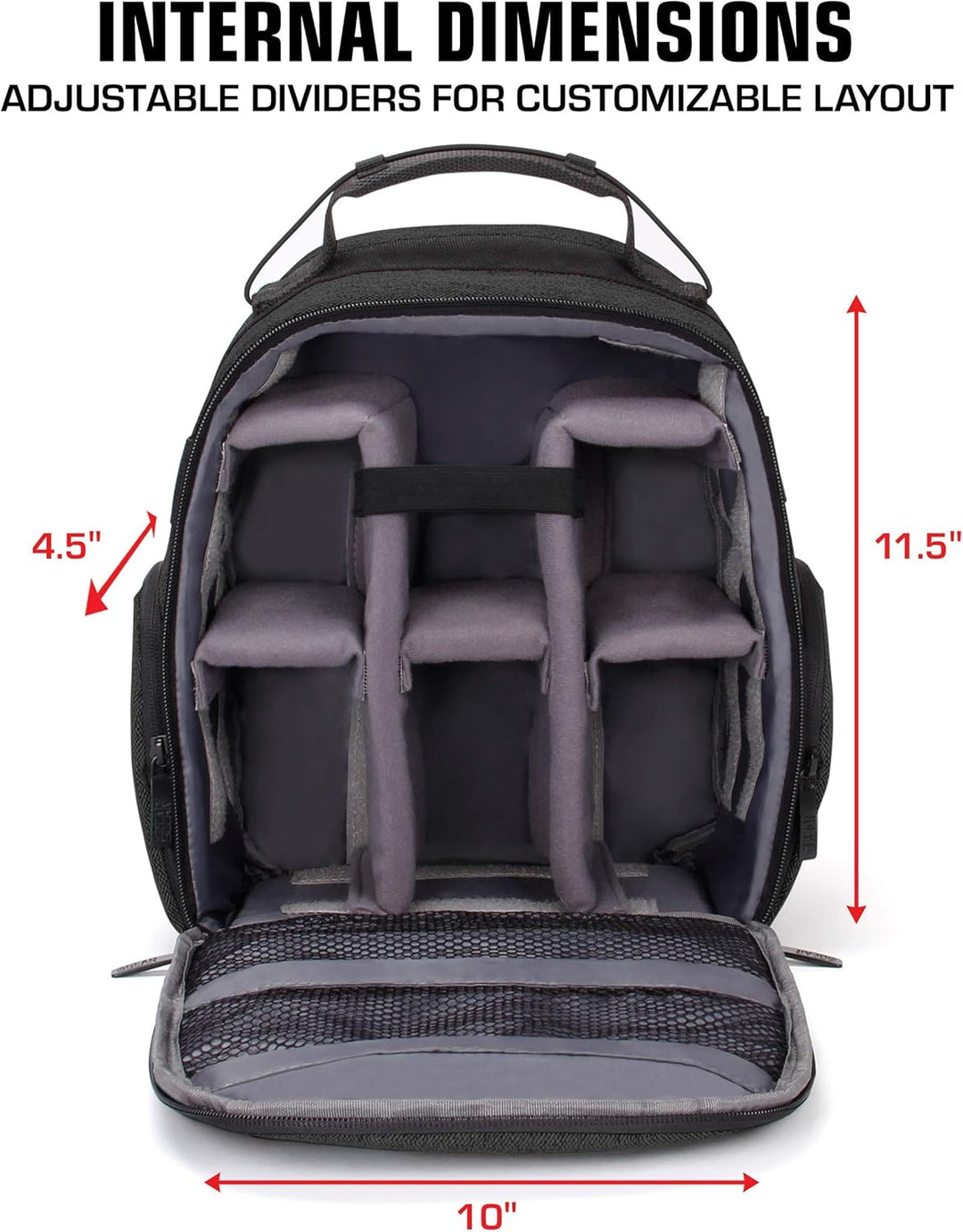 USA Gear DSLR Kamerarucksack, Kameratasche, Kamera Fotorucksack für Spiegelreflexkamera mit Kundenge
