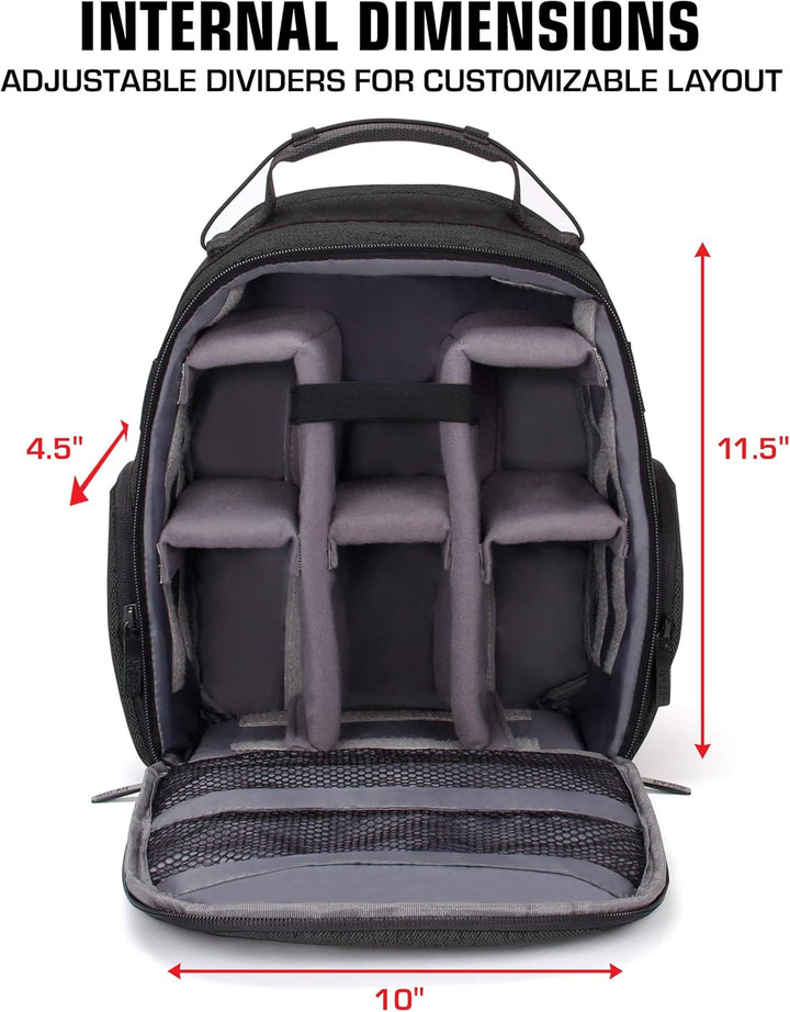 USA Gear DSLR Kamerarucksack, Kameratasche, Kamera Fotorucksack für Spiegelreflexkamera mit Kundenge