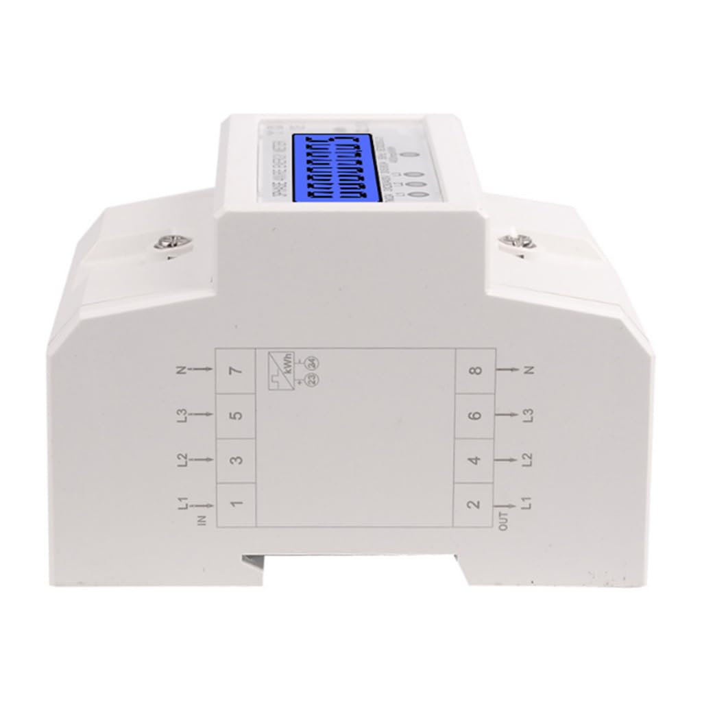 MIRTHBUY Digitaler Stromzähler mit LCD, 3-Phasen 4-Draht, Wechselstromzähler, Geeicht Stromzähler, D