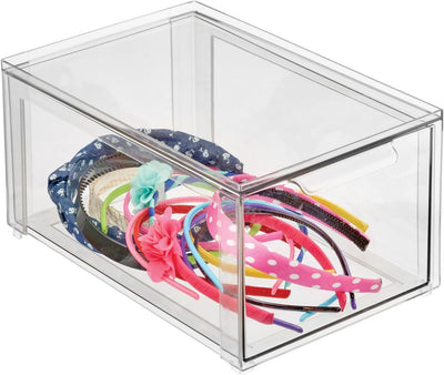 mDesign Aufbewahrungsbox für das Badezimmer – stapelbarer Make-up Organizer aus Kunststoff – praktis