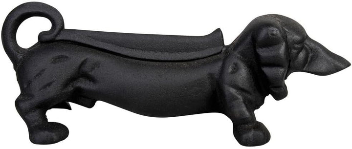 Esschert Design Schuhschaber, Schuhabstreifer, Dackel, Gusseisen, schwarz, Masse 32,2 x 12,5 x 12,2