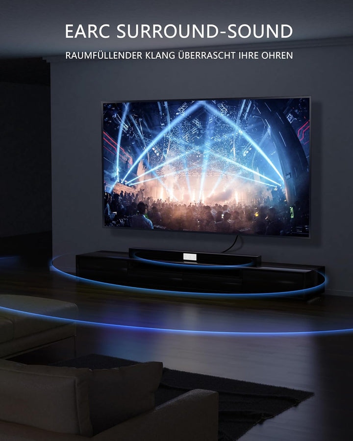 10K 8K 4K HDMI Kabel 3meter Zertifiziertes,Stouchi HDMI 2.1 Kabel Ultra HD 48 Gbit/s,10K 8K120,4K120