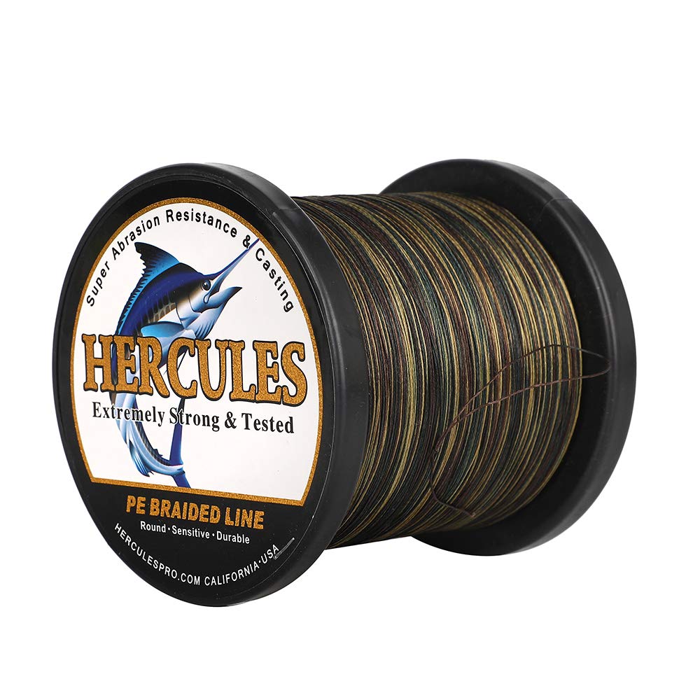 HERCULES Super Cast 100m - 2000m Yards Geflochtene Angelschnur 10lb - 300lb Test für Salzwasser Süss