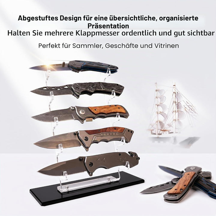 ERMMZHZW Taschenmesser-Display, Taschenmesser-Halter, Taschenmesser-Aufbewahrung, Acryl-Messer-Präse