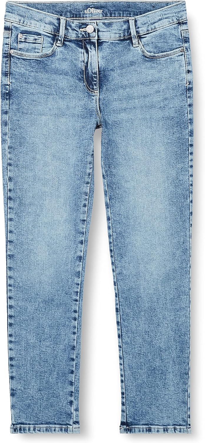 s.Oliver Mädchen Ankle Jeans, Suri Slim Fit 140 Slim Blau, 140 Slim Blau