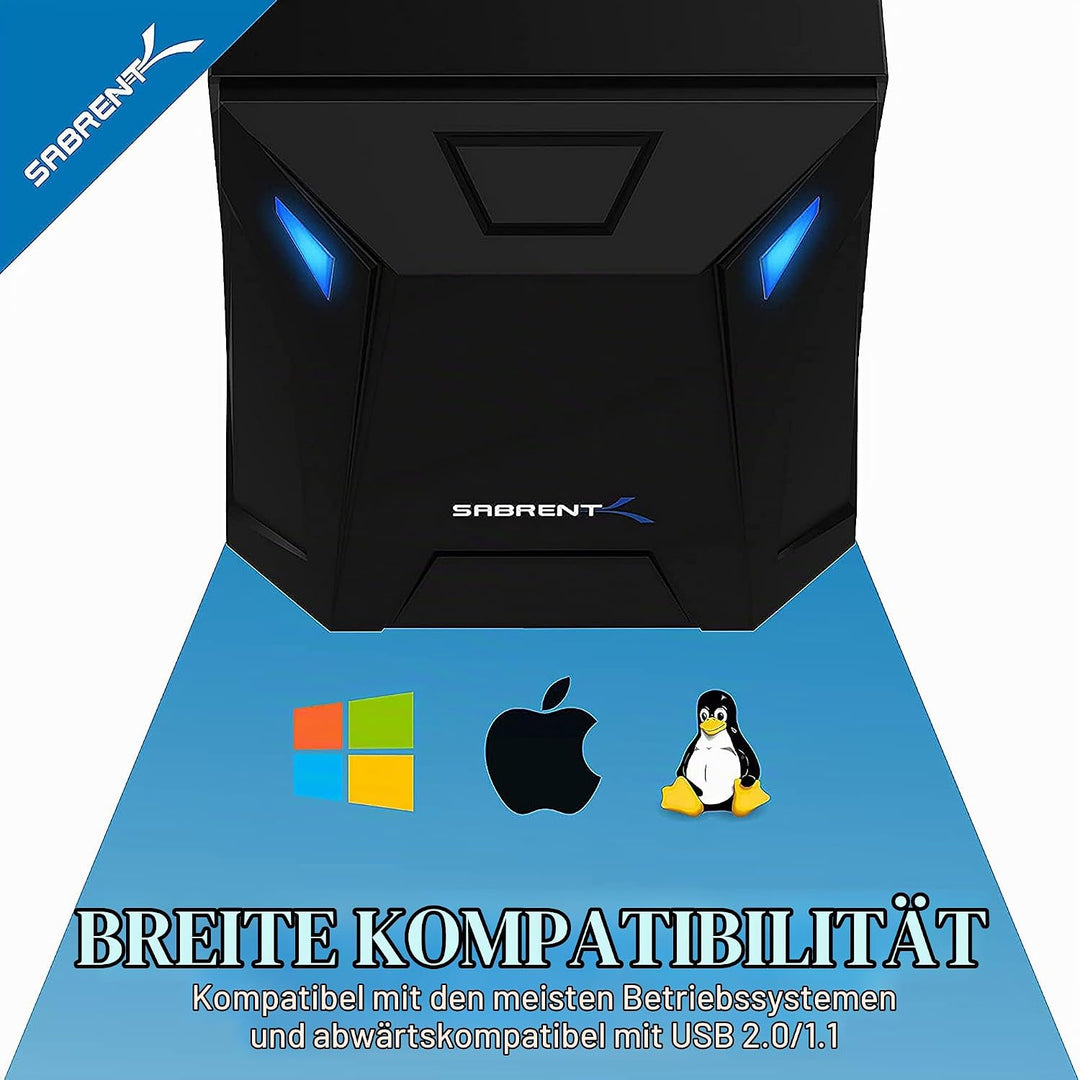 SABRENT SSD/HDD 2,5/3,5 Zoll Docking Station, festplatten gehäuse, USB 3.2 Gen1 Hard Drive, sata auf