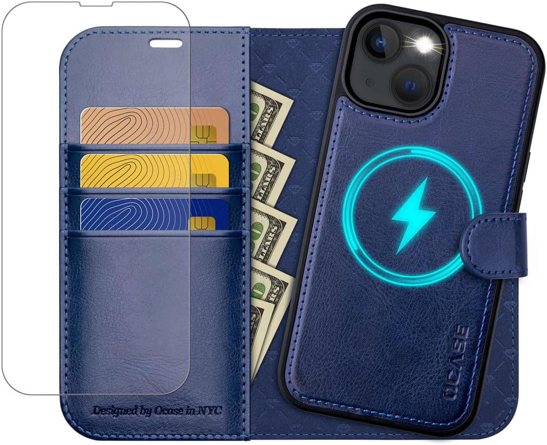 OCASE Abnehmbare Hülle iPhone 14 Handyhülle 5G[Magnetische Hülle] [Kabelloses Laden] [Displayschutz]