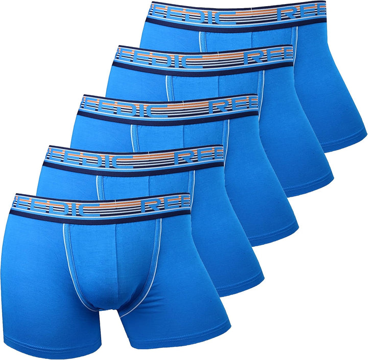 Reedic Herren Boxershorts Modal 5er Pack M Je 5x Blau, M Je 5x Blau