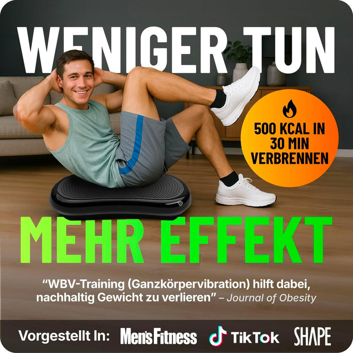 Bluefin Fitness Vibrationsplatte | Fettverbrennung, Muskelaufbau &amp; Ganzkörpertraining | Kompaktes De