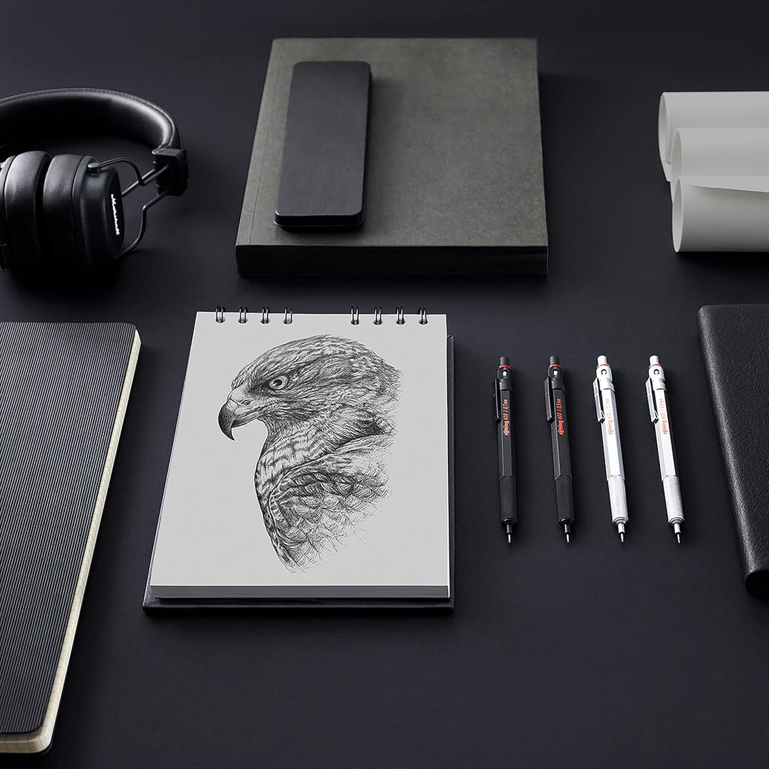 rOtring 600 Druckbleistift | 0,7 mm | Silber | Ergonomisches Vollmetallgehäuse