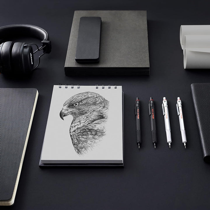 rOtring 600 Druckbleistift | 0,7 mm | Silber | Ergonomisches Vollmetallgehäuse