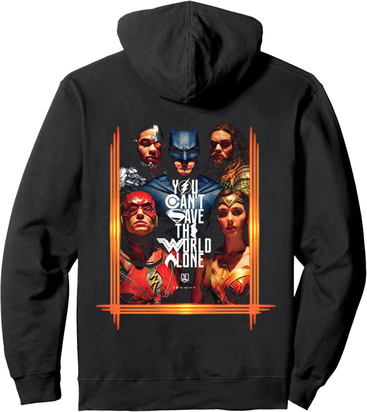 DC Justice League-Poster Rette die Welt Pullover Hoodie