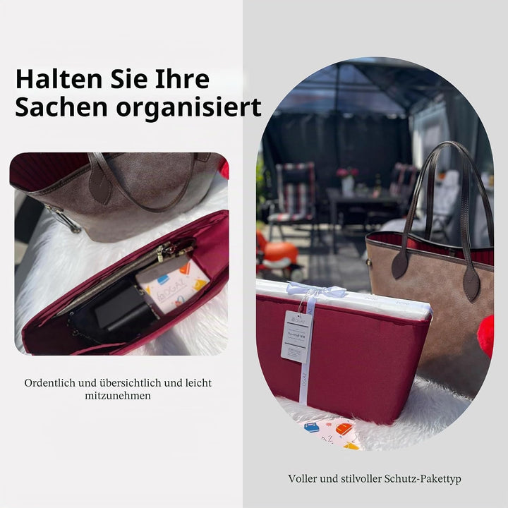 DGAZ Handtaschen Organizer Einsatz für LV Neverfull PM/MM/GM Taschen, Seide Tasche in Tasche Organiz