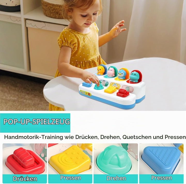 Pop up Baby Spielzeug ab 12 Monate, Montessori Spielzeug ab 1 Jahr Motorikspielzeug ab 6 Monten Früh