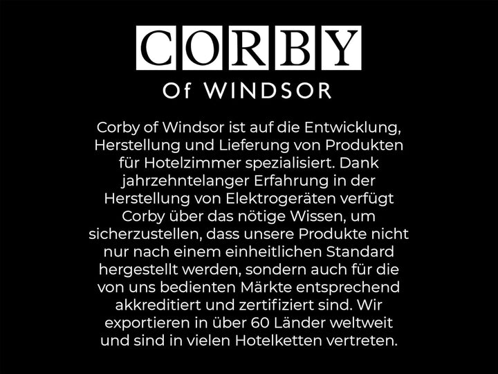 Corby Sherwood Trockenbügeleisen, 1200 W, Schwarz, EU-Stecker