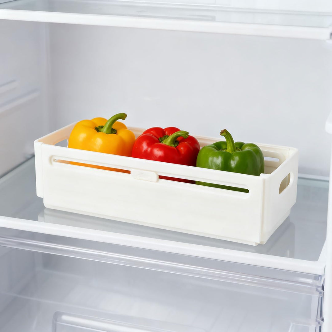 ideoon 12er-Set Kühlschrank-Organizer Ausziehbar (28-48 cm) – Anpassbarer Regal-Einsatz für Ordnung