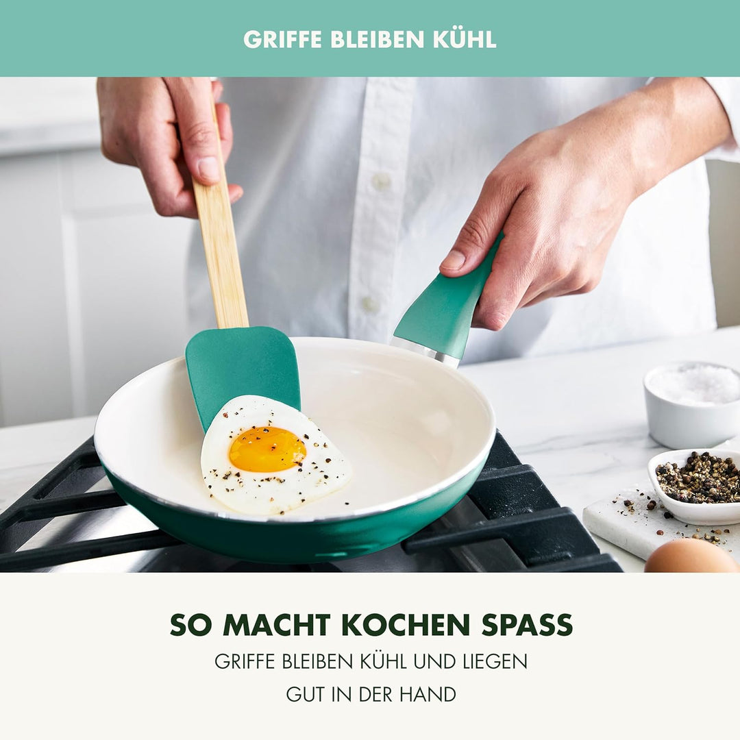 GreenPan Rio Gesunde Antihaft-Keramik Bratpfanne 18 cm, PFAS-frei, Stay-Cool-Griff, Backofenfest bis