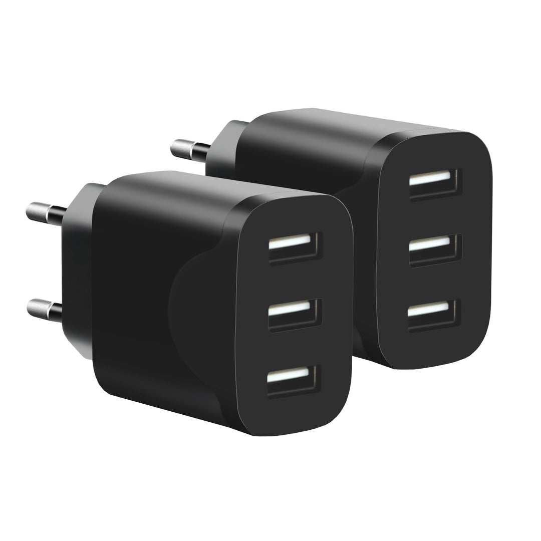 3er Pack USB Ladegerät 15W – 3 USB-A Ports, USB Netzteil Stecker für Steckdose, USB Stromstecker Ada