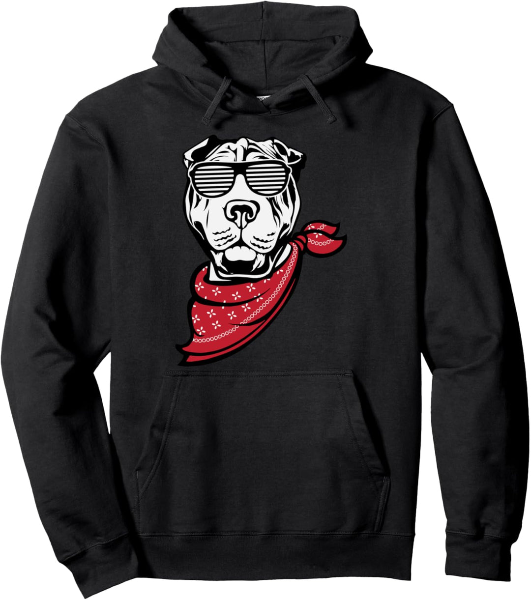 Chinese Shar Pei Face Shutter Glasses Gift Pullover Hoodie