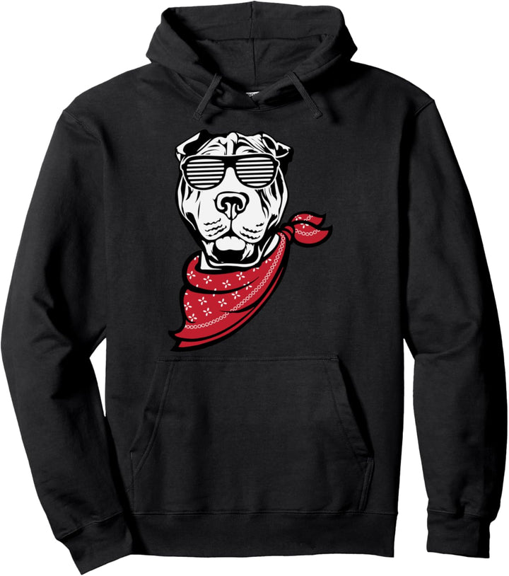 Chinese Shar Pei Face Shutter Glasses Gift Pullover Hoodie