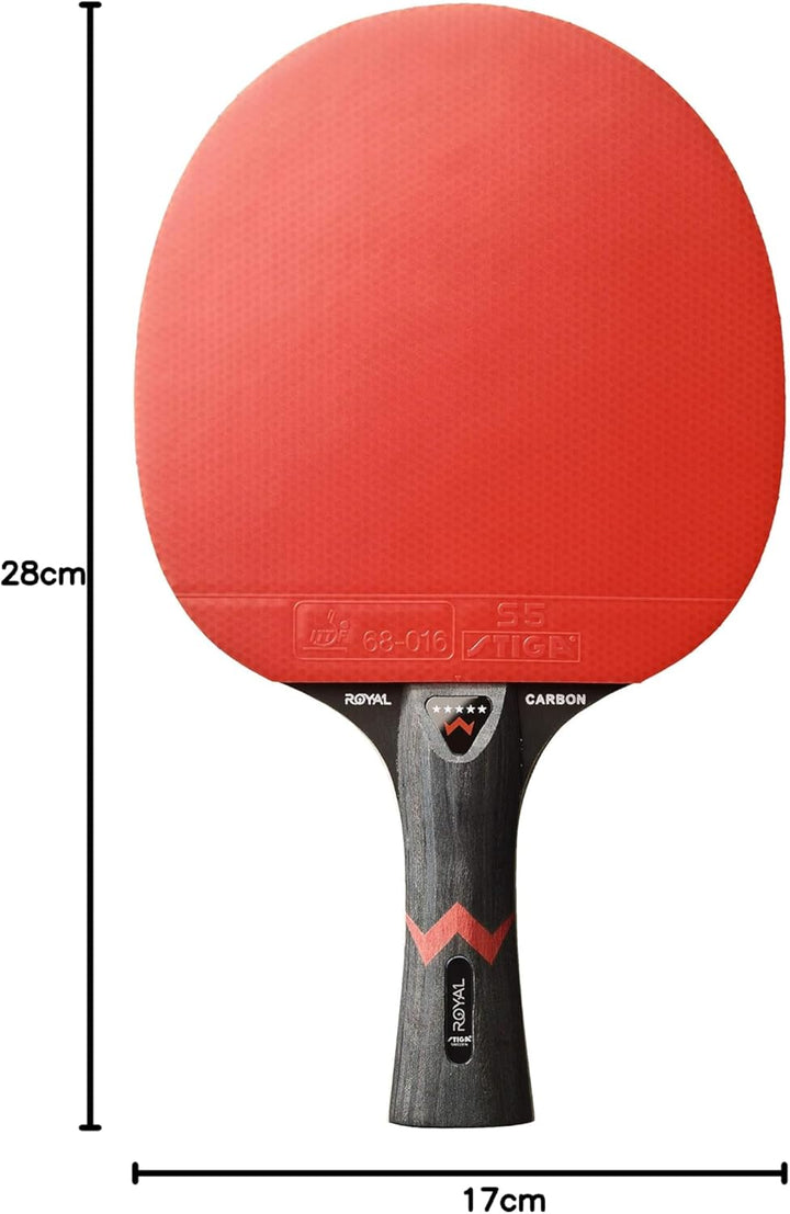 STIGA Royal 5 Sterne Tischtennis Schläger Pro Carbon,, Single