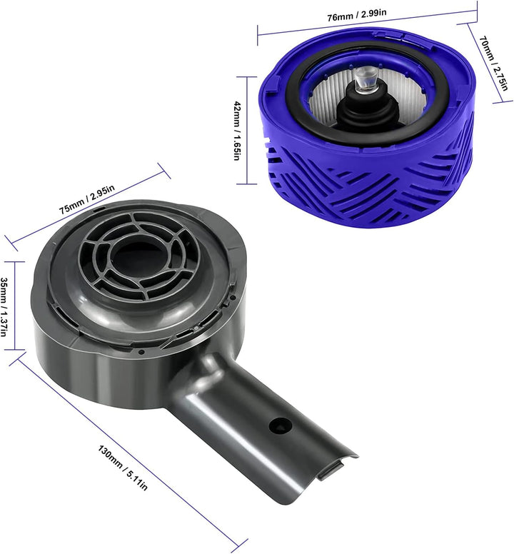 Motor Heckabdeckung und Heckfilter Kit für Dyson V6 DC58 DC59 DC61 DC62 DC74 Staubsauger Zubehör, Fü