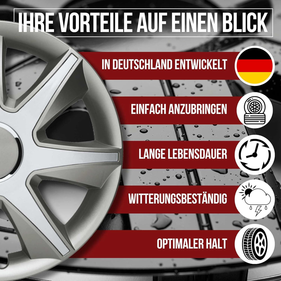 Run 15" 38,10cm grey/silver I Albrecht grau/silber 15 Zoll Run, grau/silber 15 Zoll Run