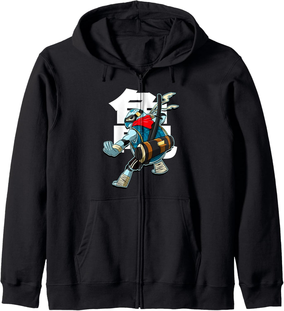 Samurai Ninja Kämpfer Krieger Comic Schildkröte Kapuzenjacke