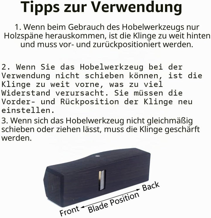 1 Stück Mini Holzhobel Handhobel, Holzbearbeitung Holzhobel Holz Schreiner Holzhandwerk Werkzeug für