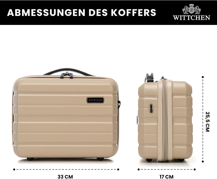 WITTCHEN COMODO Line Koffer Handgepäck Gepäck-Set aus ABS Teleskopgriff TSA Schloss 4 Doppelräder Be