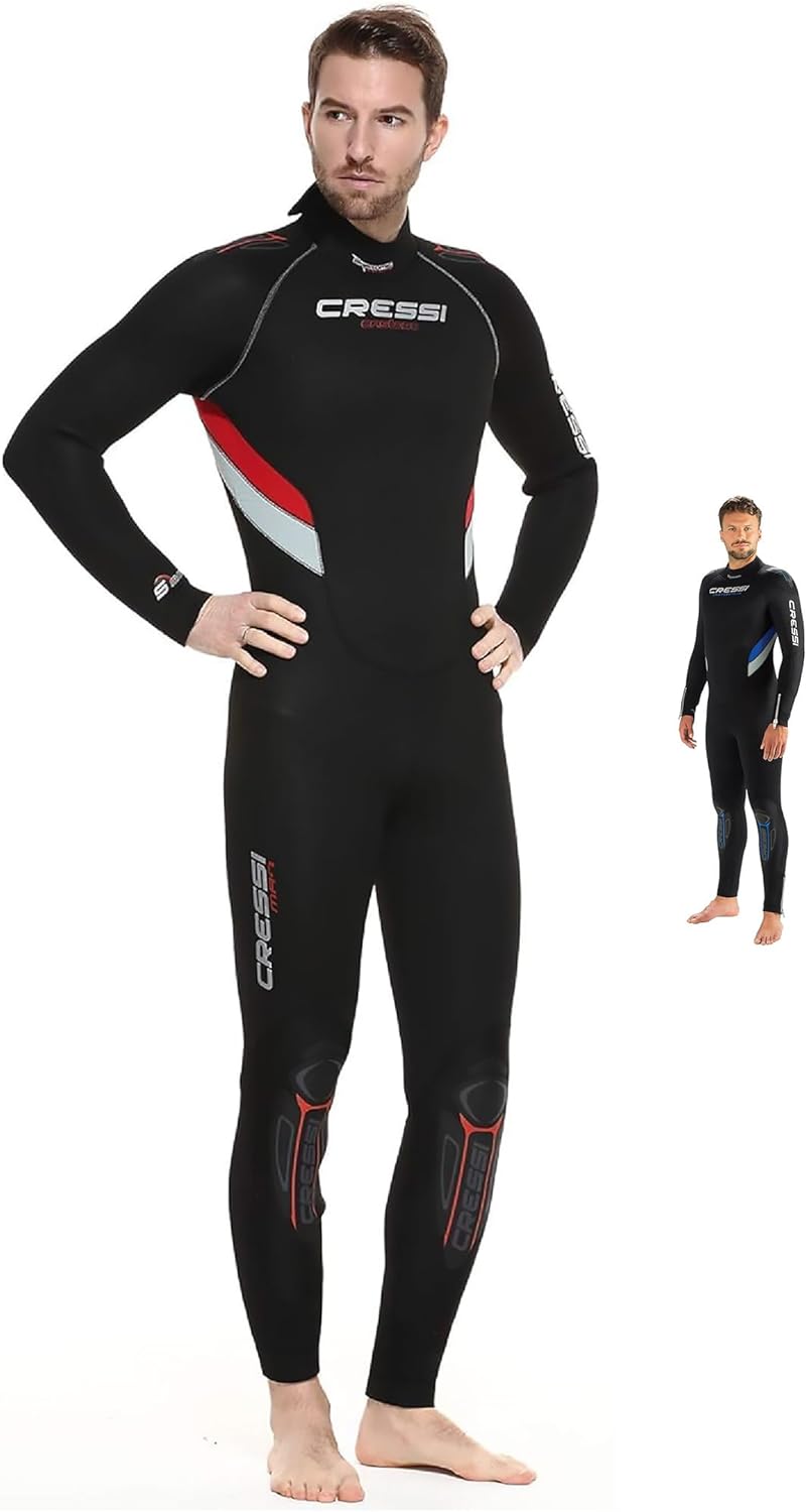 Cressi Castoro Man Monopiece Wetsuit - Taucheranzug Erhältlich in 5 oder 7 mm Neopren, Herren 5 mm S