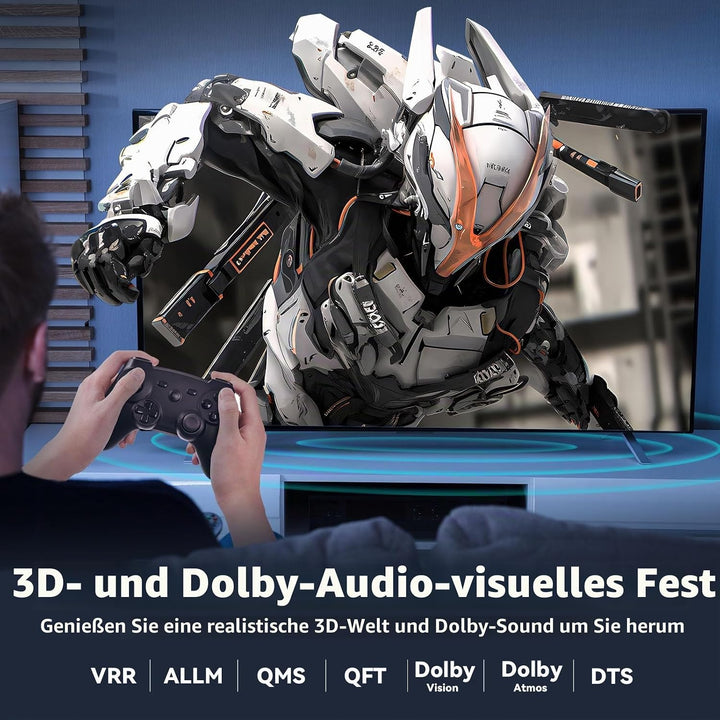 8K HDMI 2.1 Kabel Glasfaser 20m, Ultra High Speed HDMI Aktives Kabel, Lang HDMI Glasfaserkabel, 48Gb