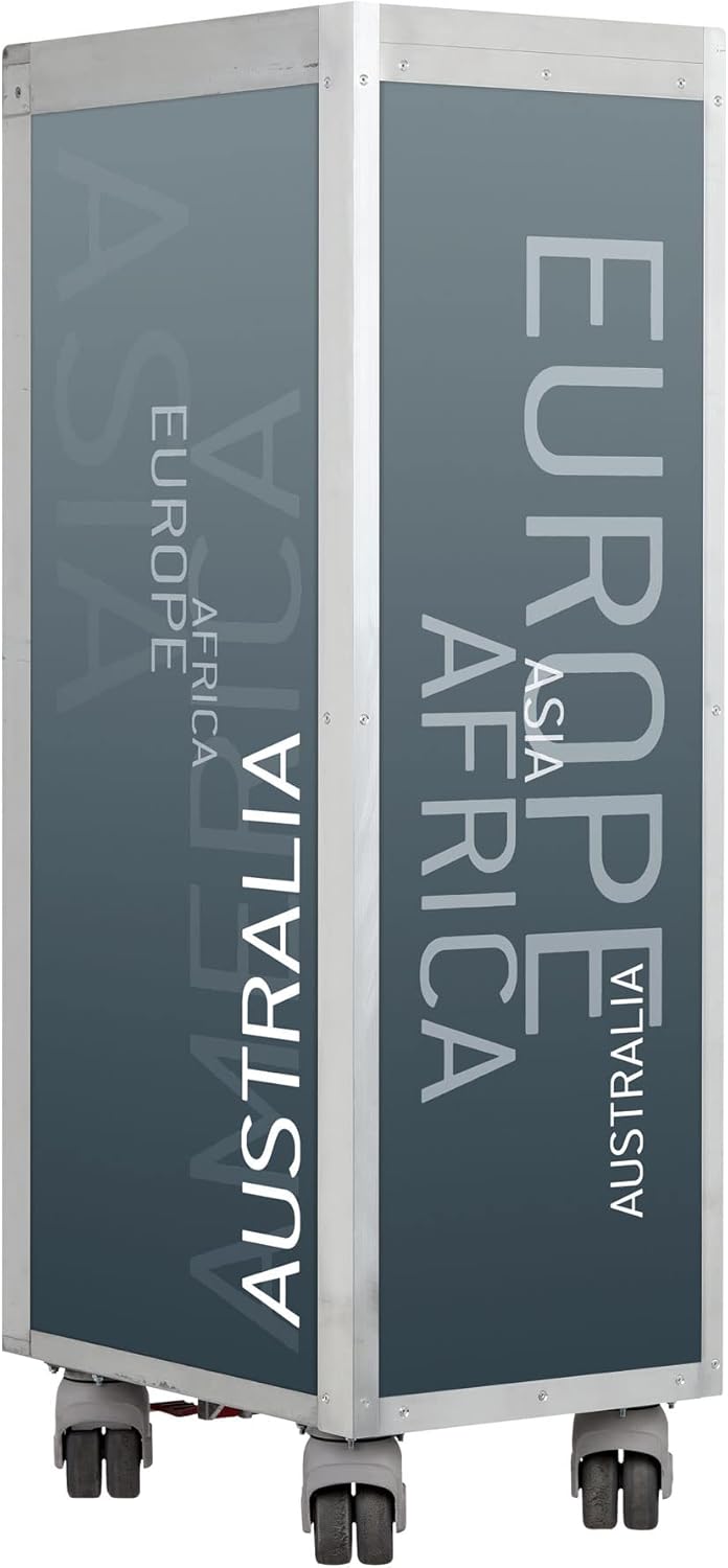 VanDeBord Flugzeugtrolley Kontinente Farbe Kontinente Anthrazit, Rollen Original Rollen, Tür Origina