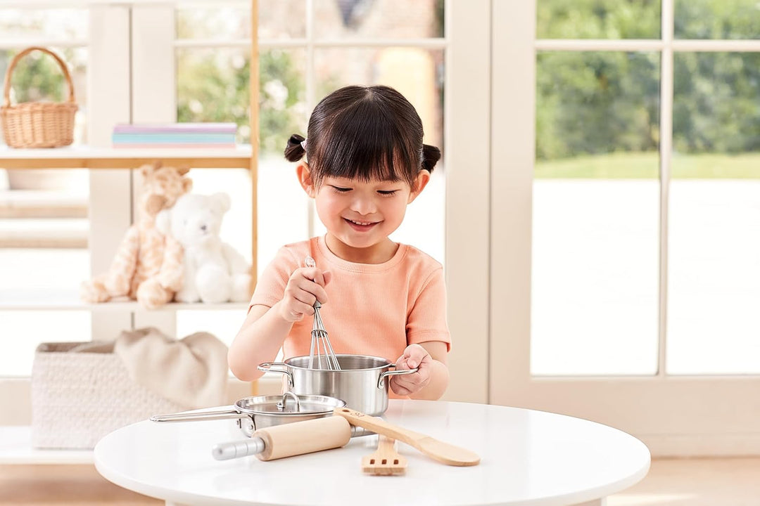 Hape E3137 - Kochset für Küchenchefs, Holzspielzeug, 2630 Jahre vor Ort Garantie Kochset für Küchenc