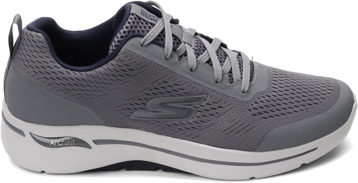 Skechers Herren Go Walk Arch Fit Idyllic Sneaker 42.5 EU Grau Marineblau, 42.5 EU Grau Marineblau
