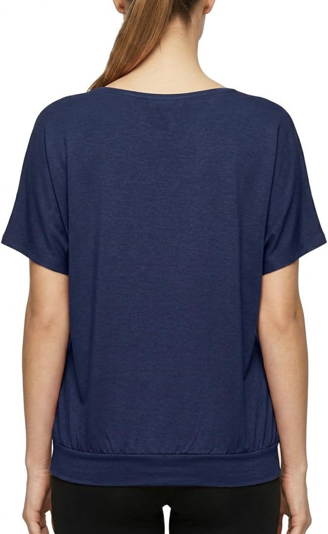 Van Der Rich ® - T-Shirt Raffinierte Einfachheit T-Shirt Einfarbig - Damen M Marine 1, M Marine 1