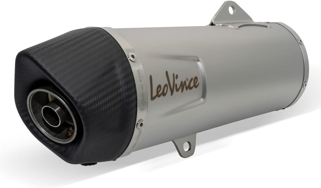 Auspuffanlage LeoVince Komplettanlage SBK LV ONE EVO, Edelstahl, Carbon Kappe, mit Katalysator, mit