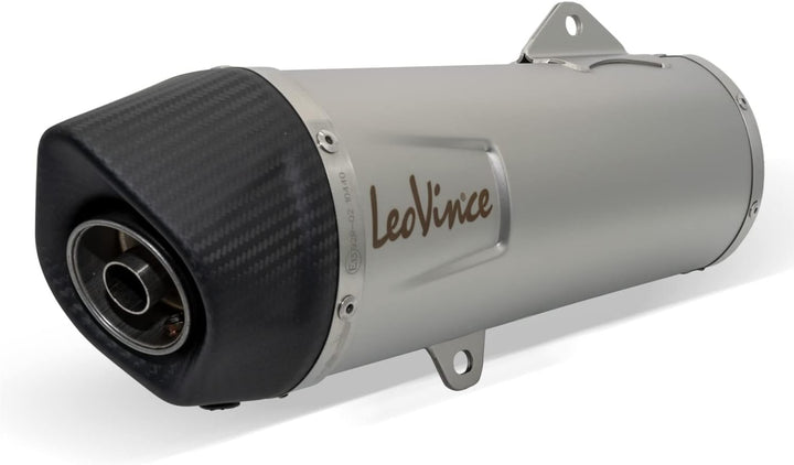 Auspuffanlage LeoVince Komplettanlage SBK LV ONE EVO, Edelstahl, Carbon Kappe, mit Katalysator, mit