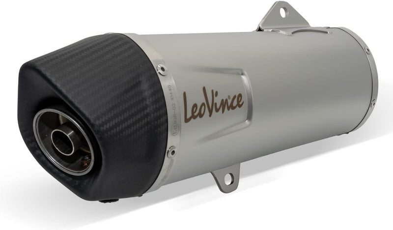 Auspuffanlage LeoVince Komplettanlage SBK LV ONE EVO, Edelstahl, Carbon Kappe, mit Katalysator, mit