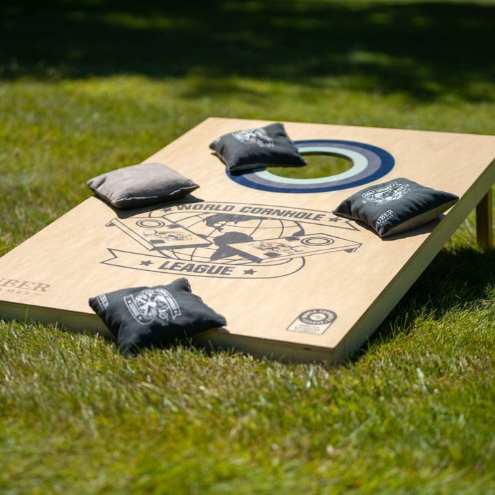 Uber Games - World Cornhole League – 90 x 60 cm Doppelbrett-Set & Tasche (3 x 2 Fuss) Turnierqualitä