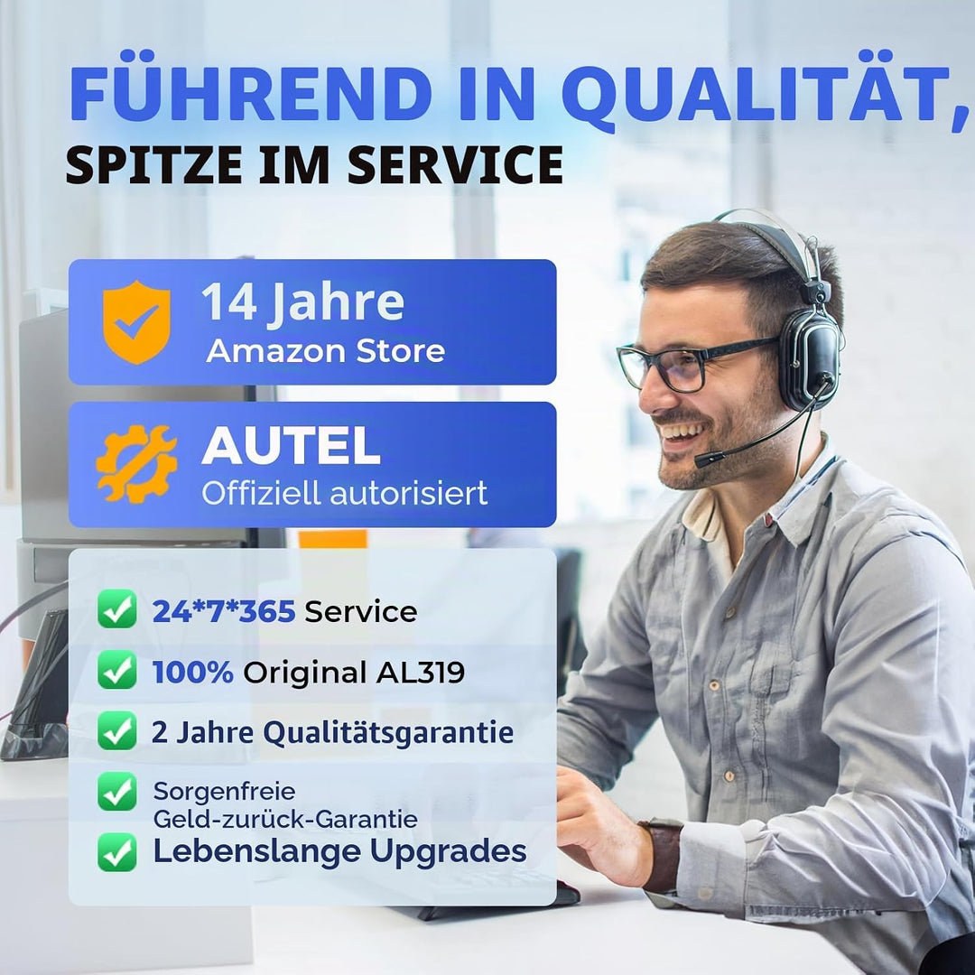 Autel AL319 OBD2 Diagnosegerät Fehlercode Lesen und Löschen, EchtzeitDaten und Fahrzeuginformationen