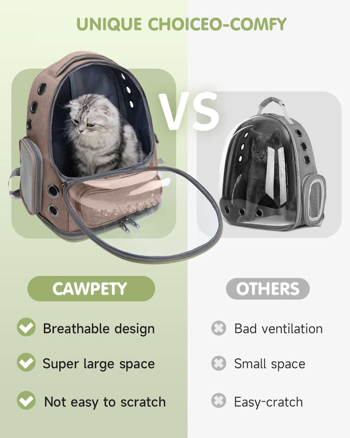 PETCUTE Haustier Rucksack,Tragbar Raumkapsel Hunde Katzen Rucksack mit Herausnehmbarer Matte,Atmungs