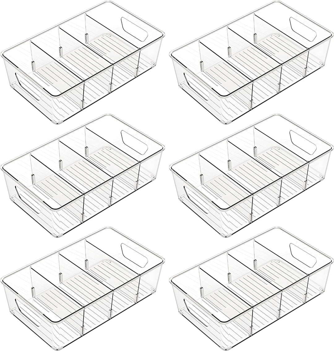 YIHAOBOX Kühlschrank Organizer 6er Set Ordnung im Kühlschrank, Stapelbar, Organizer, Fridge Organize