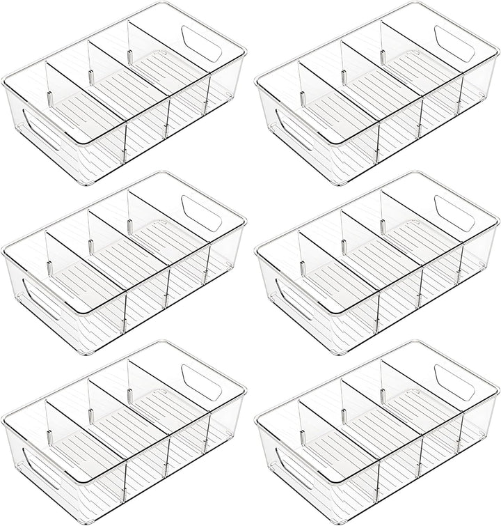 YIHAOBOX Kühlschrank Organizer 6er Set Ordnung im Kühlschrank, Stapelbar, Organizer, Fridge Organize