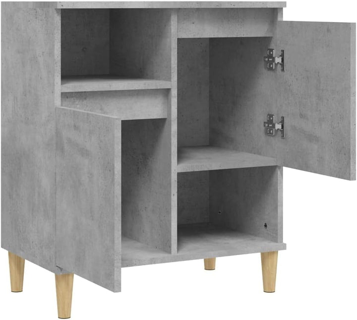 vidaXL Sideboard, Kommode mit 4 Fächern 2 Türen, Highboard Wohnzimmerschrank mit Holzbeinen, Schrank
