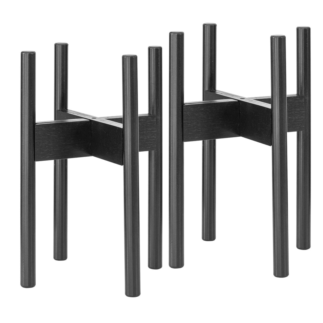 Rubberneck 2er Set Bambus Pflanzenständer - Verstellbare Blumentopfständer aus Bambusholz für den In