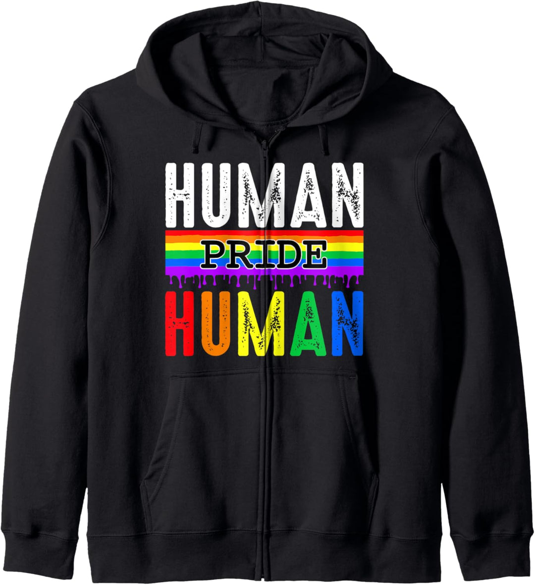 Human Pride LGBT Stolz Regenbogen Homosexuell Queer LGBTQ Kapuzenjacke