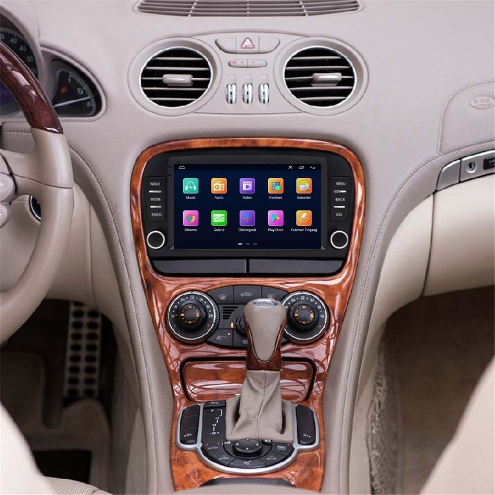 Android Autoradio 7 Zoll Bildschirm + Einparkhilfe Nachtsicht HD Rückfahrkamera Ersatz für Mercedes-